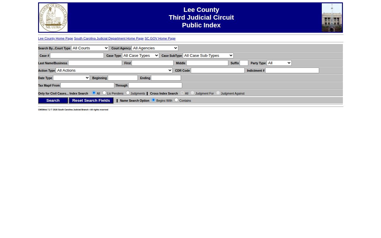 Lee Public Index search for Bishopville Police arrest and release records