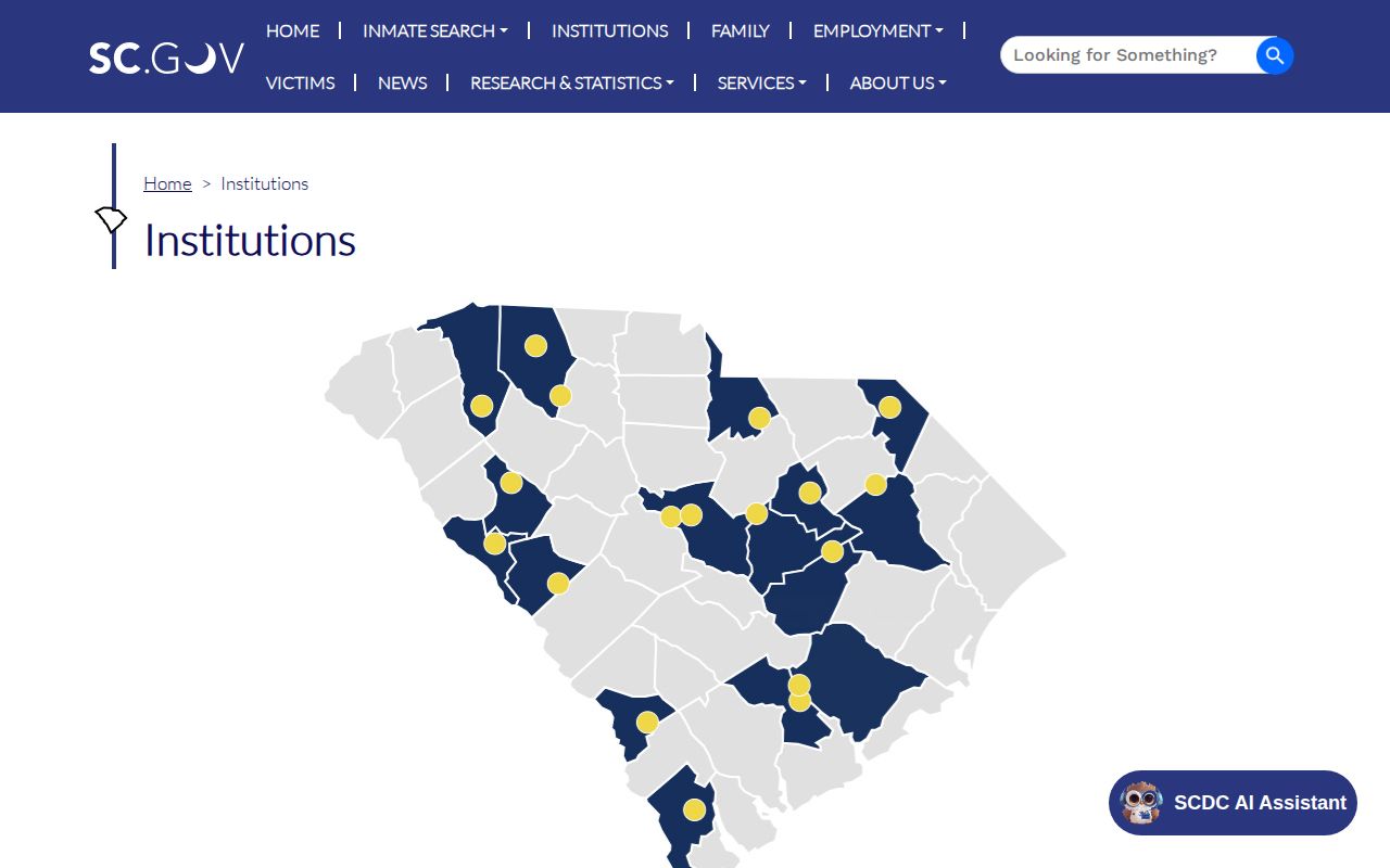 SCDC directory entry for Lee Correctional Institution offender releases